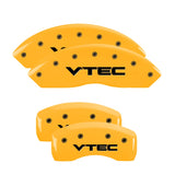 MGP 39016SVTCYL Set of 4: Yellow finish, Black VTEC