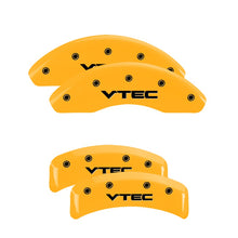 Load image into Gallery viewer, 4-Caliper-Covers-Engraved-Front--Rear-Vtech-Yellow-Finish-Black-Char-2003-Honda-Element