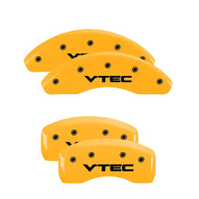 Load image into Gallery viewer, 4-Caliper-Covers-Engraved-Front--Rear-Vtech-Yellow-Finish-Black-Char-2004-Honda-Accord