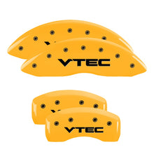Load image into Gallery viewer, 4-Caliper-Covers-Engraved-Front--Rear-Vtech-Yellow-Finish-Black-Char-2009-Honda-Ridgeline