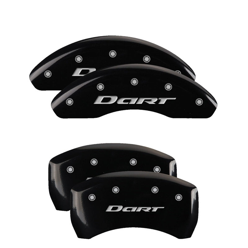 4-Caliper-Covers-Engraved-Front--Rear-With-Out-StripesDart-Black-Finish-Silver-Ch