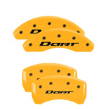MGP 12199SDR1YL Set of 4: Yellow finish, Black Dart (2013, No Stripes)