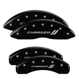 MGP 12088SCH1BK Set of 4: Black finish, Silver Charger ll