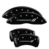 MGP 12181SCH1BK Set of 4: Black finish, Silver Charger ll