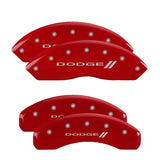 MGP 12059SDD3RD Set of 4: Red finish, Silver Dodge ll