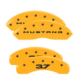 MGP 10202SM32YL Set of 4: Yellow finish, Black Mustang (2015) / 3.7