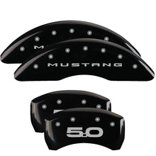 Load image into Gallery viewer, 4-Caliper-Covers-Engraved-Front-2015Mustang-Engraved-Rear-201550-Black-Finish-Silver-Ch