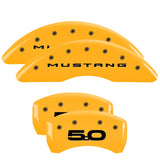MGP 10201SM52YL Set of 4: Yellow finish, Black Mustang / 5.0 (2015)