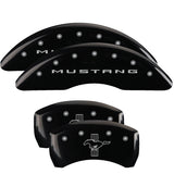 MGP 10200SMB2BK Set of 4: Black finish, Silver Mustang / Bar & Pony (2015)