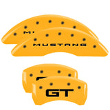 MGP 10200S2MGYL Set of 4: Yellow finish, Black Mustang / GT (2015)