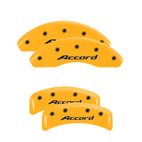 MGP 20130SACCYL Set of 4: Yellow finish, Black Accord