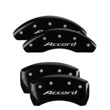 Load image into Gallery viewer, 4-Caliper-Covers-Engraved-Front-Accord-Rear-Accord-Black-Finish-Silver-Char-2018-Honda-Accord