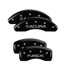 Load image into Gallery viewer, 4-Caliper-Covers-Engraved-Front-Acura-Engraved-Rear-Nsx-Black-Finish-Silver-Ch