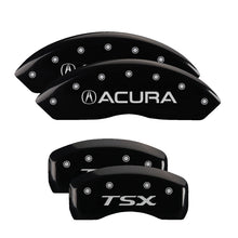 Load image into Gallery viewer, 4-Caliper-Covers-Engraved-Front-Acura-Engraved-Rear-Tsx-Black-Finish-Silver-Ch