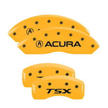 Load image into Gallery viewer, 4-Caliper-Covers-Engraved-Front-Acura-Engraved-Rear-Tsx-Yellow-Finish-Black-Ch