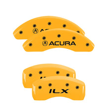 Load image into Gallery viewer, 4-Caliper-Covers-Engraved-Front-Acura-Rear-Ilx-Yellow-Finish-Black-Char-2017-Acura-Ilx