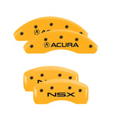 MGP 39008SNSXYL Set of 4: Yellow finish, Black Acura / NSX