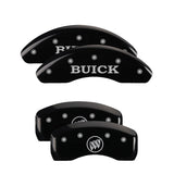 MGP 49005SBSHBK Set of 4: Black finish, Silver Buick / Buick Shield Logo