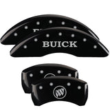 MGP 49013SBSHBK Set of 4: Black finish, Silver Buick / Buick Shield Logo