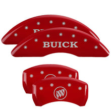 Load image into Gallery viewer, 4-Caliper-Covers-Engraved-Front-Buick-Rear-Red-Finish-Silver-Char-2019-Buick-Enclave