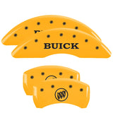 MGP 49012SBSHYL Set of 4: Yellow finish, Black Buick / Buick Shield Logo