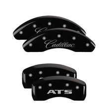Load image into Gallery viewer, 4-Caliper-Covers-Engraved-Front-Cadillac-Engraved-Rear-Ats-Black-Finish-Silver-Ch