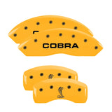 MGP 10017SCNKYL Set of 4: Yellow finish, Black COBRA / Tiffany Snake Logo