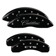 Load image into Gallery viewer, 4-Caliper-Covers-Engraved-Front-CursiveCadillac-Engraved-Rear-Cts-Black-Finish-Silver-Ch