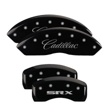 Load image into Gallery viewer, 4-Caliper-Covers-Engraved-Front-CursiveCadillac-Engraved-Rear-Srx-Black-Finish-Silver-Ch