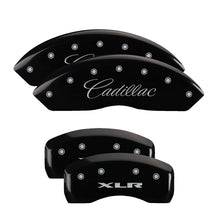 Load image into Gallery viewer, 4-Caliper-Covers-Engraved-Front-CursiveCadillac-Engraved-Rear-Xlr-Black-Finish-Silver-Ch