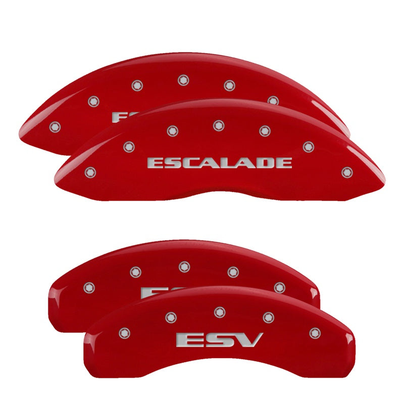 4-Caliper-Covers-Engraved-Front-Escalade-Engraved-Rear-Esv-Red-Finish-Silver-Ch