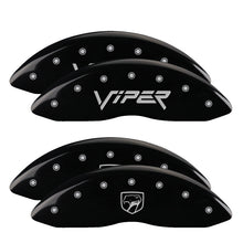 Load image into Gallery viewer, 4-Caliper-Covers-Engraved-Front-Gen-2Viper-Engraved-Rear-Gen-2Snake-Black-Finish-Silver-Ch