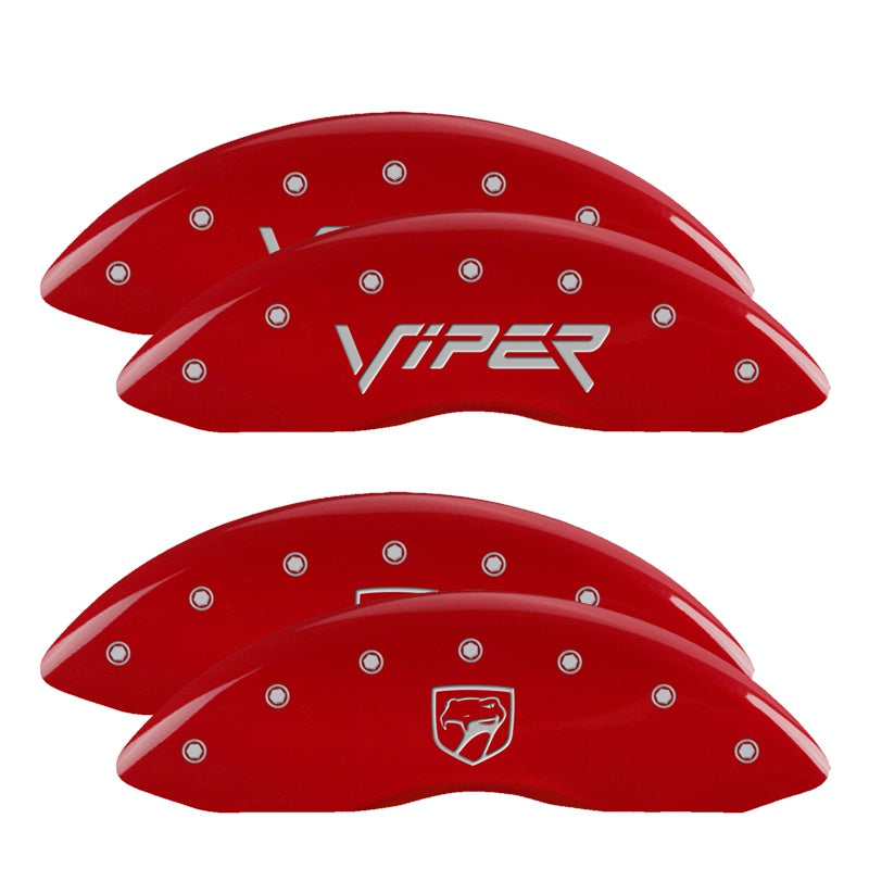 4-Caliper-Covers-Engraved-Front-Gen-2Viper-Engraved-Rear-Gen-2Snake-Red-Finish-Silver-Ch