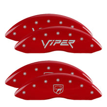 Load image into Gallery viewer, 4-Caliper-Covers-Engraved-Front-Gen-2Viper-Engraved-Rear-Gen-2Snake-Red-Finish-Silver-Ch