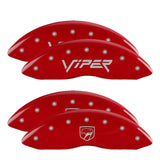 MGP 12203SSNPRD Set of 4: Red finish, Silver Viper / Snake (Gen 2)