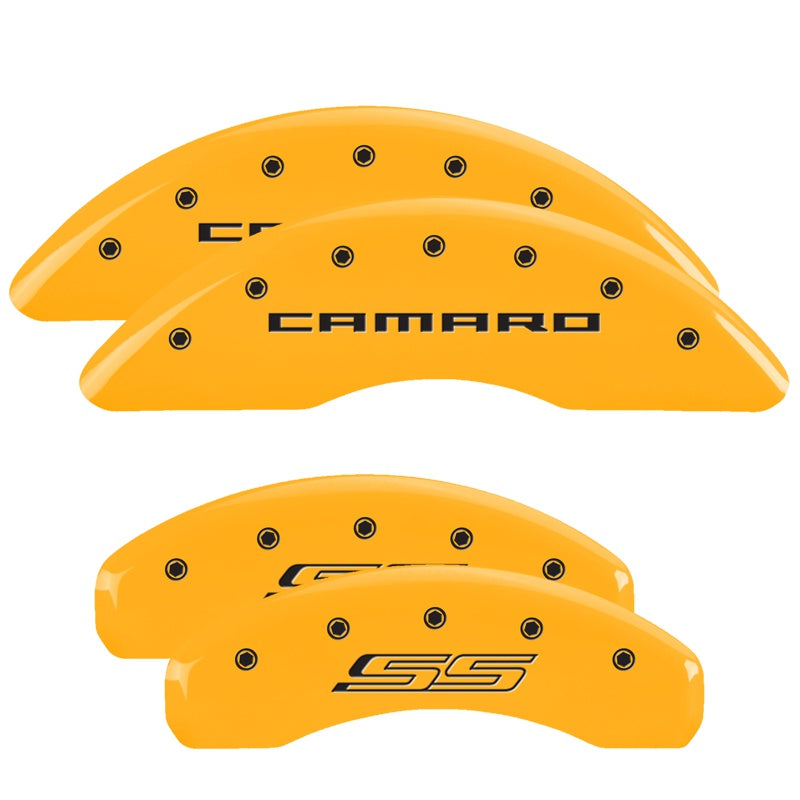 4-Caliper-Covers-Engraved-Front-Gen-5Camaro-Engraved-Rear-Gen-5Ss-Yellow-Finish-Black-Ch