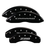 MGP 14036SZ85BK Set of 4: Black finish, Silver Camaro / Z28 (Gen 5)