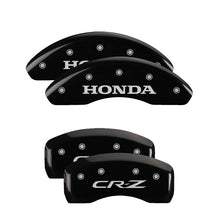 Load image into Gallery viewer, 4-Caliper-Covers-Engraved-Front-Honda-Engraved-Rear-Cr-Z-Black-Finish-Silver-Ch