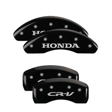 Load image into Gallery viewer, 4-Caliper-Covers-Engraved-Front-Honda-Rear-Cr-V-Black-Finish-Silver-Char-2018-Honda-Cr-V