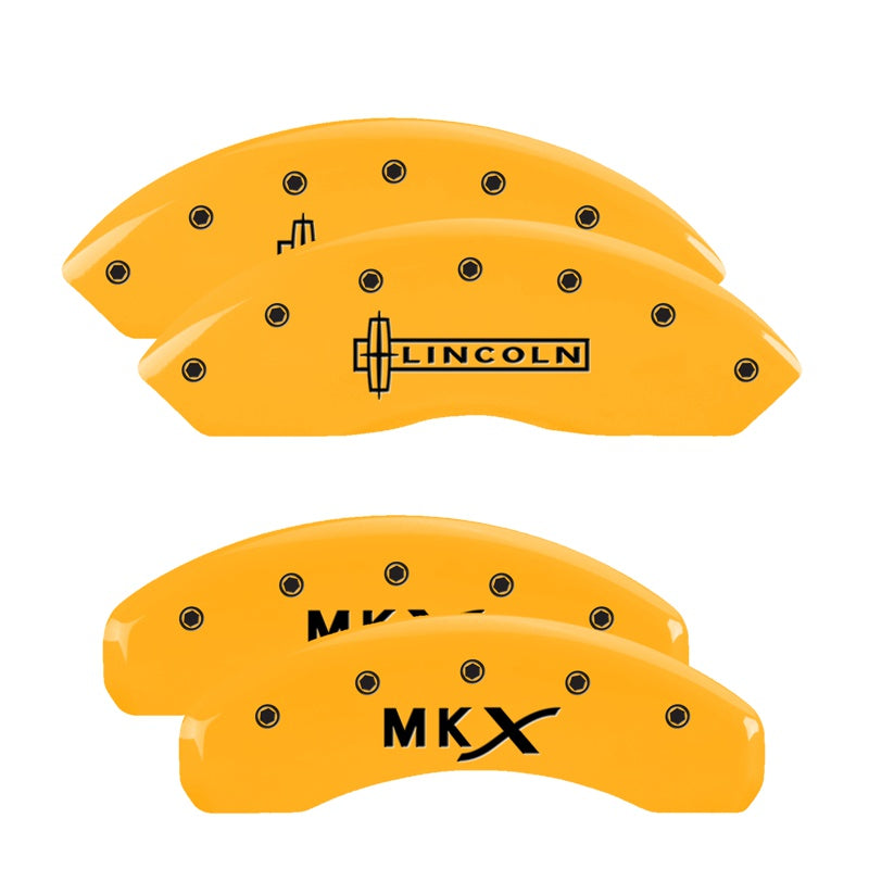 4-Caliper-Covers-Engraved-Front-Lincoln-Engraved-Rear-Mkx-Yellow-Finish-Black-Ch