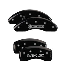 Load image into Gallery viewer, 4-Caliper-Covers-Engraved-Front-Lincoln-Engraved-Rear-Mkz-Black-Finish-Silver-Ch