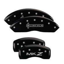 Load image into Gallery viewer, 4-Caliper-Covers-Engraved-Front-Lincoln-Engraved-Rear-Mkz-Black-Finish-Silver-Ch