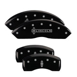 MGP 36006SLC1BK Set of 4: Black finish, Silver Lincoln / Star logo