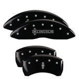 MGP 36020SLC1BK Set of 4: Black finish, Silver Lincoln / Star logo