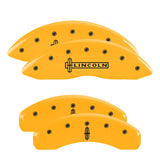 MGP 36012SLC1YL Set of 4: Yellow finish, Black Lincoln / Star logo