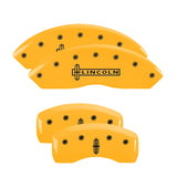 MGP 36006SLC1YL Set of 4: Yellow finish, Black Lincoln / Star logo