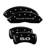 MGP 10198SM50BK Set of 4: Black finish, Silver Mustang / 5.0 (2011)