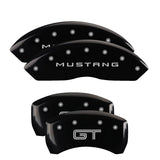 MGP 10198SMGTBK Set of 4: Black finish, Silver Mustang / GT