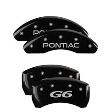 Load image into Gallery viewer, 4-Caliper-Covers-Engraved-Front-Pontiac-Engraved-Rear-G6-Black-Finish-Silver-Ch