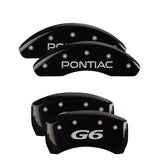 MGP 18025SPG6BK Set of 4: Black finish, Silver Pontiac / G6